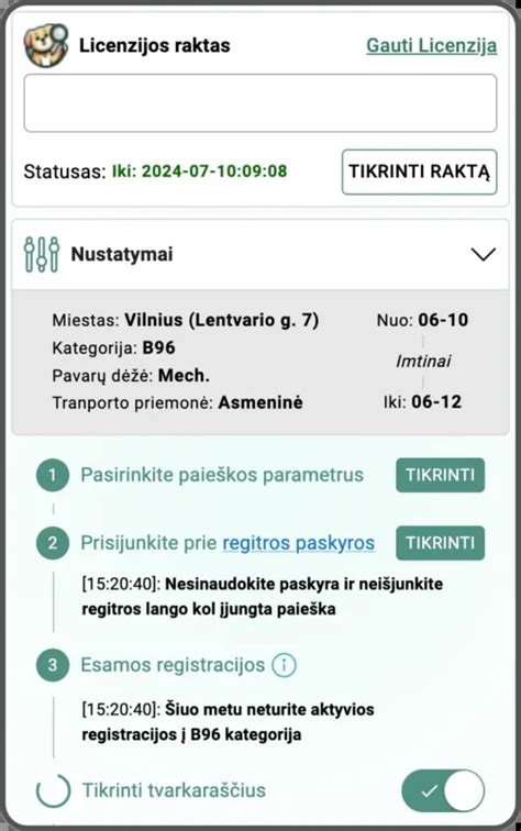 Infografika: žingsniai registracijai į Regitros egzaminą