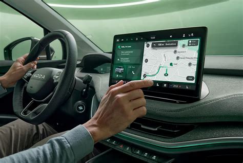 Teminis „Škoda Connect“ vartotojo sąsajos ekrano vaizdas