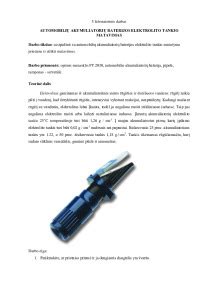 Schema: Akumuliatoriaus elektrolito tankio matavimas tankiamačiu