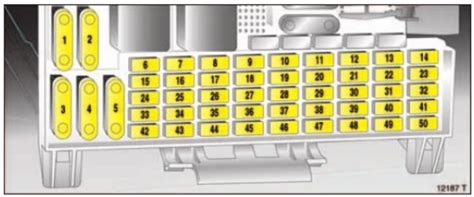 Opel Zafira B bagažinės užrakto mechanizmo schema