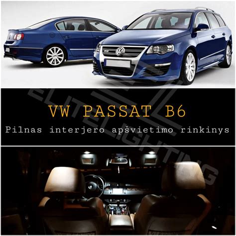 Nuotrauka: LED salono apšvietimo komplektas VW Passat B6