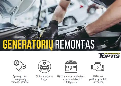 Meistras tikrina automobilio generatorių