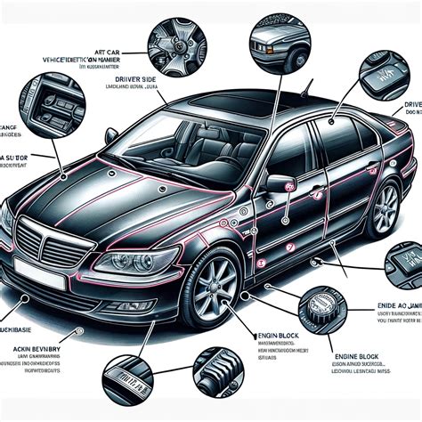 infografika su skirtingais automobilio istorijos patikros aspektais