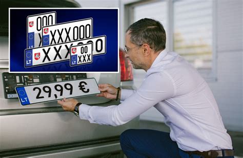 schema, iliustruojanti saugumo zoną ant automobilio numerio ženklo