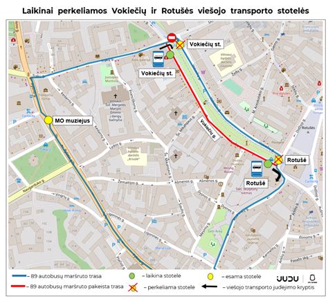 Žemėlapis, rodantis vairavimo mokyklos lokaciją Spaudos Rūmuose ir viešojo transporto stoteles