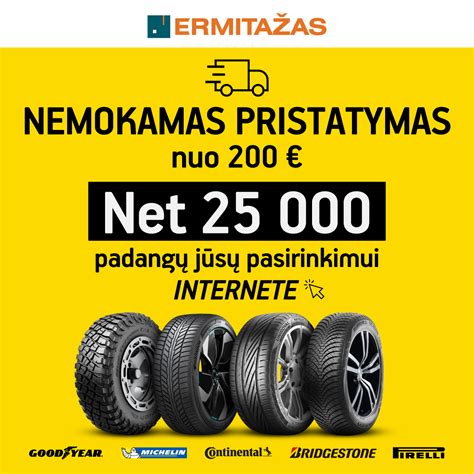 Padangų asortimentas ir pavyzdys