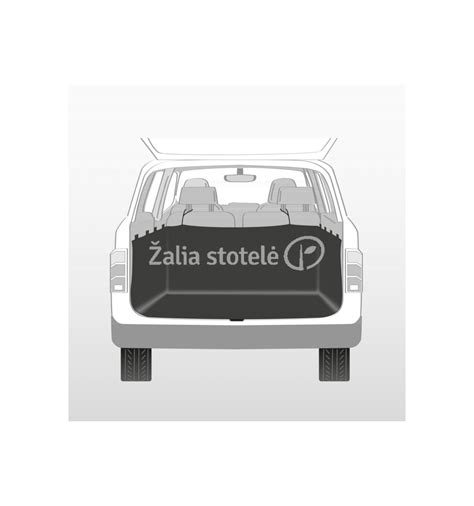 Schema, rodanti dėklo kontaktinių juostų tvirtinimo mechanizmą prie automobilio bagažinės