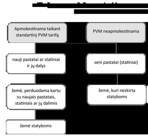 Schema: PVM taikymo logika nuomojant turtą (patalpos vs. įrenginiai)