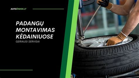 Tematinė nuotrauka: meistras atlieka padangų montavimą ir balansavimą.