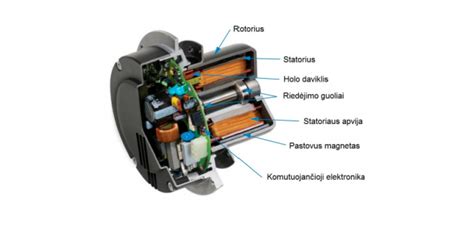 schema: variklio paskirstymo mechanizmo sandara su pažymėtais svarbiausiais mazgais (diržas, įtempėjai, vandens pompa)