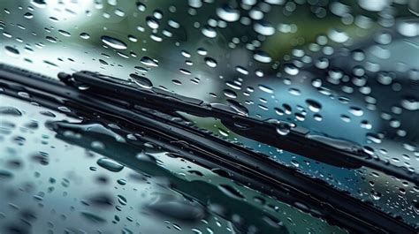 The rear windshield of an Audi A4 in heavy rain, with the wiper actively clearing water, emphasizing visibility