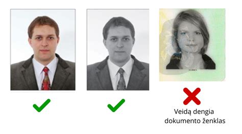 Grafikas, iliustruojantis geros dokumento nuotraukos reikalavimus