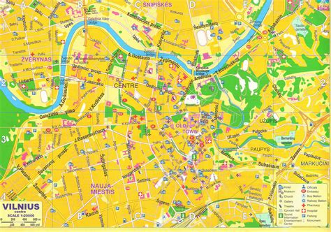 Vilniaus miesto žemėlapis su zonomis