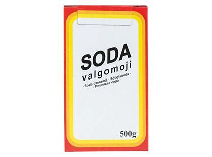 Valgomoji soda ir actas valymui