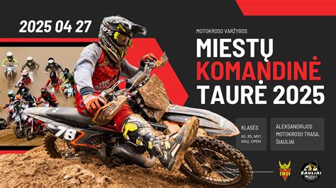 Jaunieji motokroso lenktynininkai varžybų metu