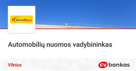 Schema, rodanti pagrindinius automobilių nuomos punktus Vilniuje su žemėlapio elementais