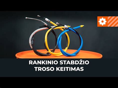 Rankinio stabdžio trosas su šarvu ir jo pažeidimai