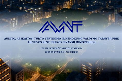 VMI logotipo iliustracija su finansų apskaitos dokumentais