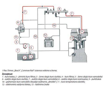 Dyzelinio variklio kuro injection reguliavimo schema