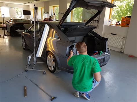 Vaizdo įrašas, demonstruojantis PDR technologijos taikymą ir įlenkimų lyginimo procesą