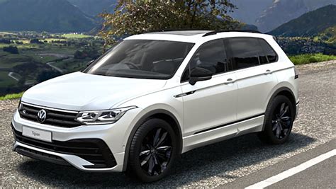 Volkswagen Tiguan variklių gamos schema su dyzeliniais (TDI) ir hibridiniais (eHybrid) variantais