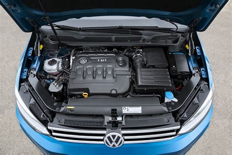 Scheme illustrating common problem areas in Volkswagen Touran: engine, gearbox, chassis, body.