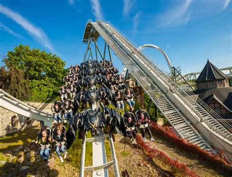 „Heide Park“ Vokietijoje, vaizdas iš aukščio su atrakcionais