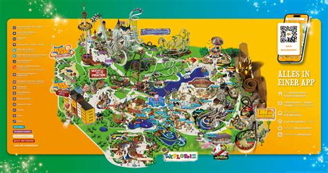 „Heide Park“ tematinės zonos ir pasirodymų scena