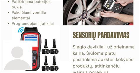 TPMS daviklių sistema automobilyje