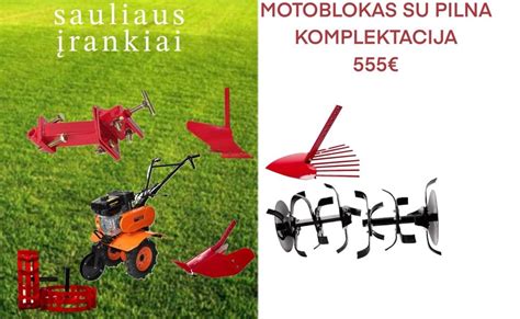 Infografika su motoblokų privalumais ir kainų palyginimu