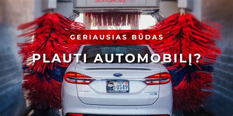 Nuotrauka, iliustruojanti skirtingus automobilių plovimo etapus