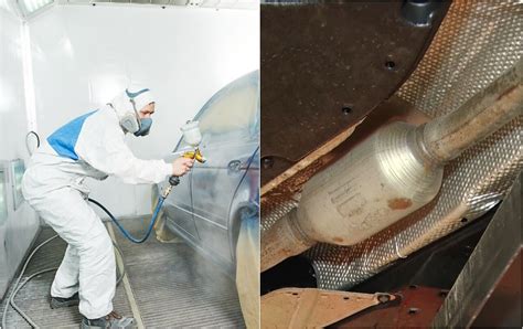 Automobilio dažymo procesas su pulverizatoriumi