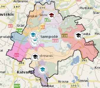 Marijampolės miesto žemėlapis su plovyklos lokacijos žymėjimu