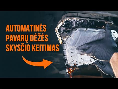 Teminė nuotrauka: automatinė pavarų dėžė ir alyva