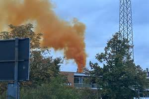 Nuotrauka, vaizduojanti dūmų grybą virš Permės po avarijos