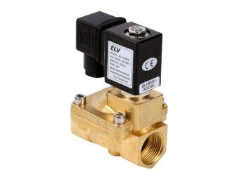 Schematinis solenoidinio vožtuvo veikimo principas