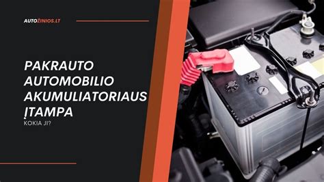 Infografika apie automobilio elektros sistemą, rodanti akumuliatoriaus ir generatoriaus sąveiką