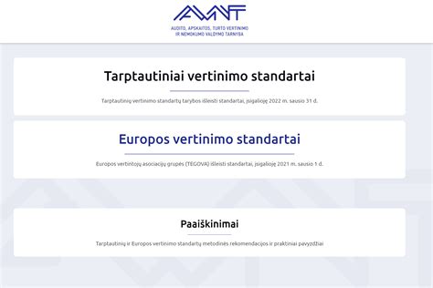 Schema: Tarptautinių vertinimo standartų integravimo procesas į Lietuvos vertinimo praktiką
