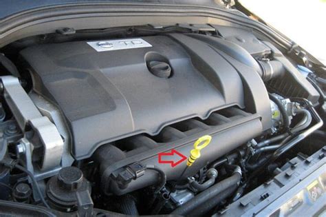 Žmogus tikrina tepalo lygį BMW E60 automobilyje