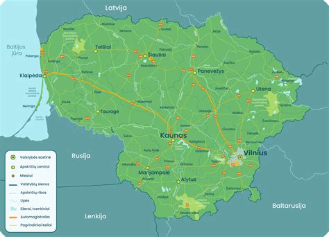 Žemėlapis su autoservisų lokacijomis Ilgakiemyje