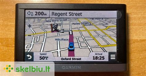 Šiuolaikiškas GPS navigatorius su aiškiu maršruto žemėlapiu
