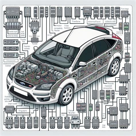 Radijo blokų montavimo schema Ford Focus 2000-2008