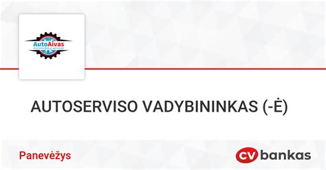 Būtiniausia autoserviso įrangos komplektacija.