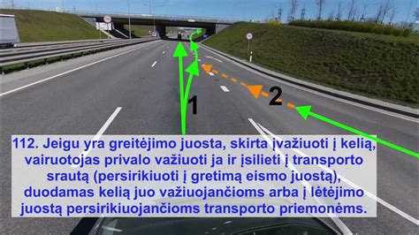 Tematinė nuotrauka: Susijungiančios greitėjimo ir lėtėjimo juostos