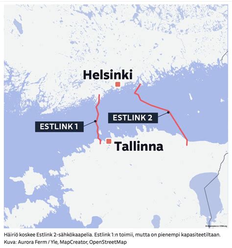 Schema: keltų maršrutai tarp Suomijos ir Baltijos šalių (Helsinkis-Talinas)