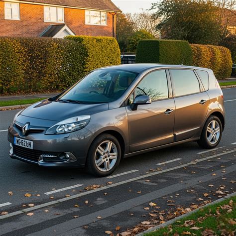 Nuotrauka, vaizduojanti Renault Scenic II automobilio saloną su sumontuotais guminiais kilimėliais, demonstruojanti jų prigludimą ir funkcionalumą.