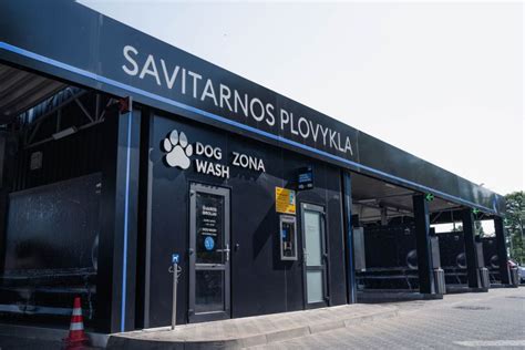 Nuotrauka, rodanti šunų maudymo savitarnos zoną (DOG WASH)