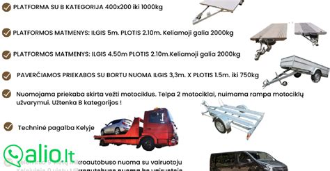 Įvairių tipų priekabų (bortinių, tentinių, platformų) palyginamoji schema