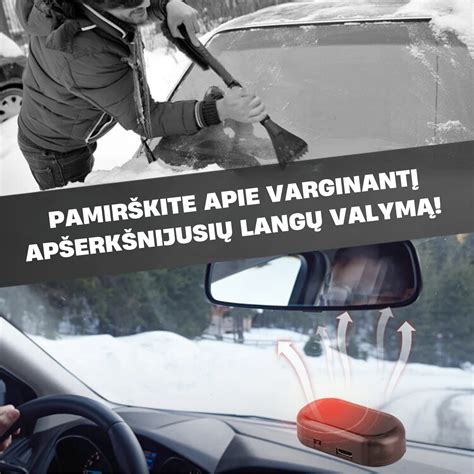 Užšalusios automobilio spynos atitirpinimo pavyzdys