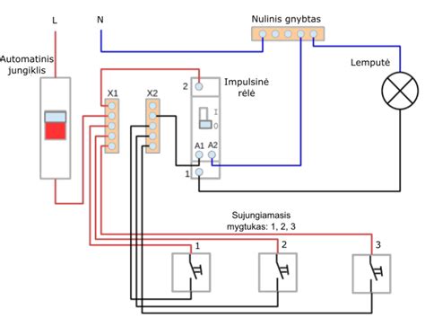 Schema: tiesioginės ir netiesioginės starterio relės pajungimo schema